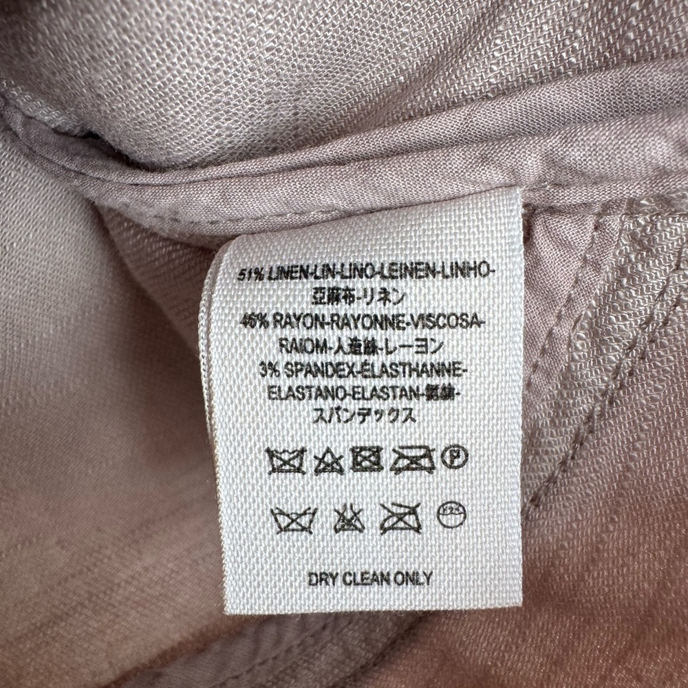 Free People Linen Blend Moto Jacket Lavender Size 8 - Picture 4 of 5